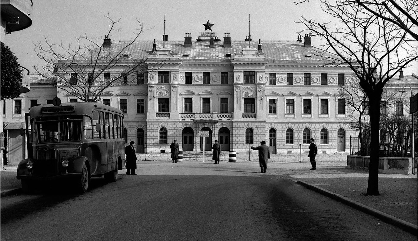 Železniska postaja po letu med 1948 in 1955