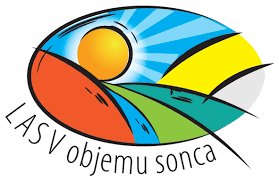 Logotip LAS v objemu sonca